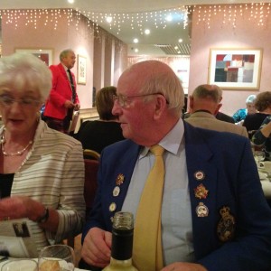 Colin Stirling, in 'tour jacket', and Heather Walker