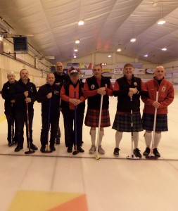 The teams line up on Platform 1